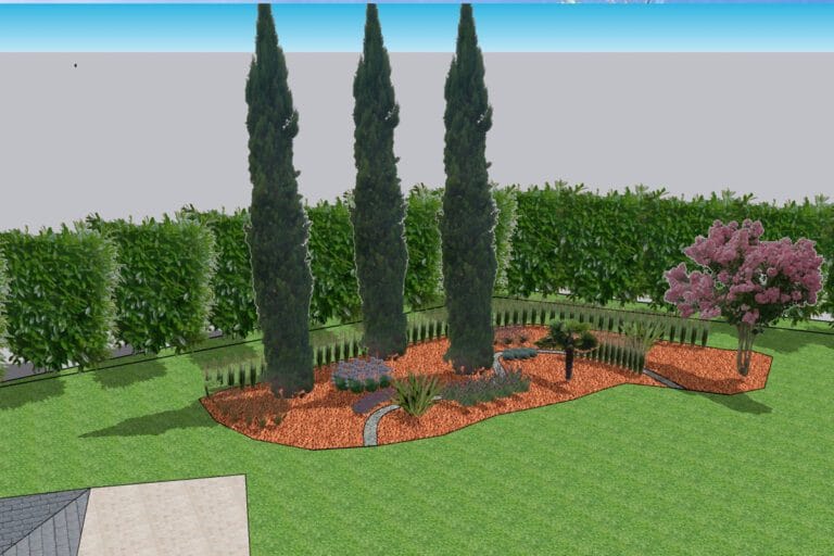 Plan 3D d’un jardin à Isneauville