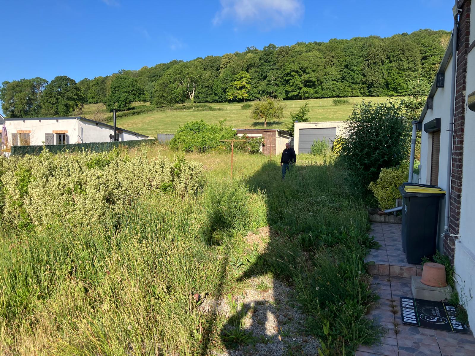 Jardin très envahi avant la remise en état par Instinct Jardin