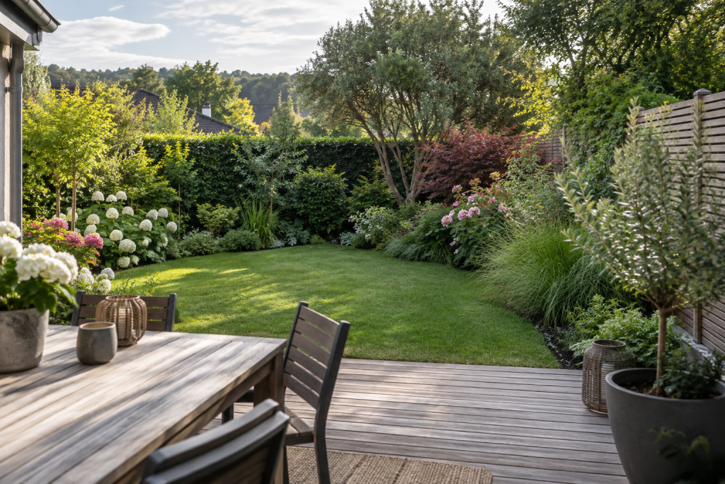 Illustration photoréaliste de jardin paysager — Le Mesnil-Esnard