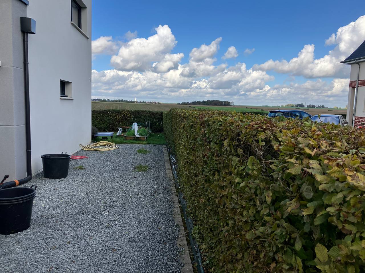 Haie sur le chantier d’Isneauville — vue 4